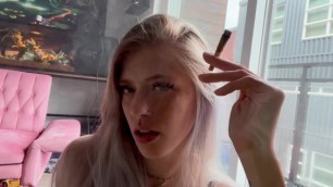 Sexy Babe SFW Smoke a Joint with me POV