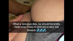 Naughty Wife Loves to Cheat on her Husband on Snapchat with a Young Man with a Big Thick Dick