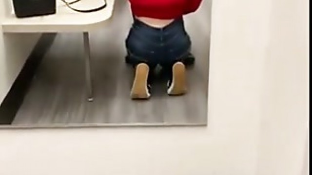 fucking girlfriend in a public changing room