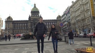 HUNT4K. Hunter finds greedy whore on Vaclavs square in Pragu