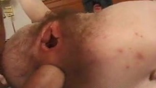 Skinny Freak with Massive Hairy Cunt Gets ASS Fucked