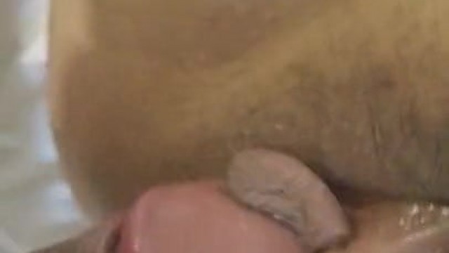 Rubbing his dick on her vagina