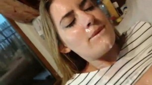 lot of cum on the face