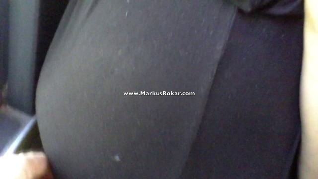 Guy Touch & Groping Mom's Fat Juicy Ass on Bus who stuck at Pole