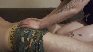 Cute Girl Massages my Ass and Balls
