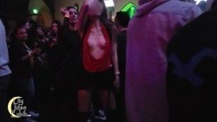 Tits out on the Crowded Dance Floor!