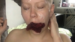 HARD Cum all over her Face